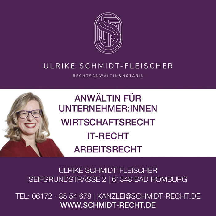 Anzeige der Kanzlei Ulrike Schmidt-Fleischer in Bad Homburg
