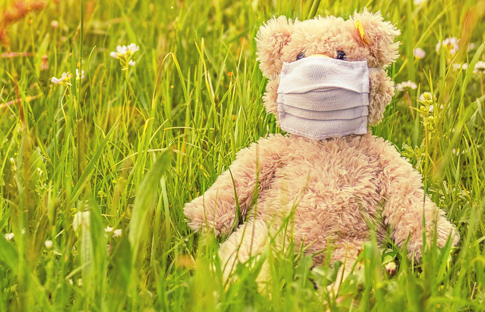 Teddybär mit Maske